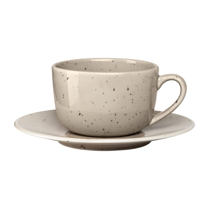 Freckle kopp med fat 26 cl - Beige - Scandi Living