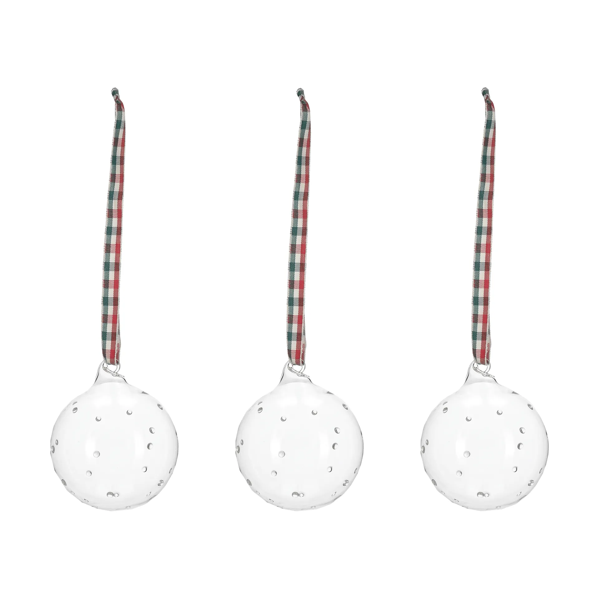 Grace julgranskula med rosett 3-pack, Röd Scandi Living