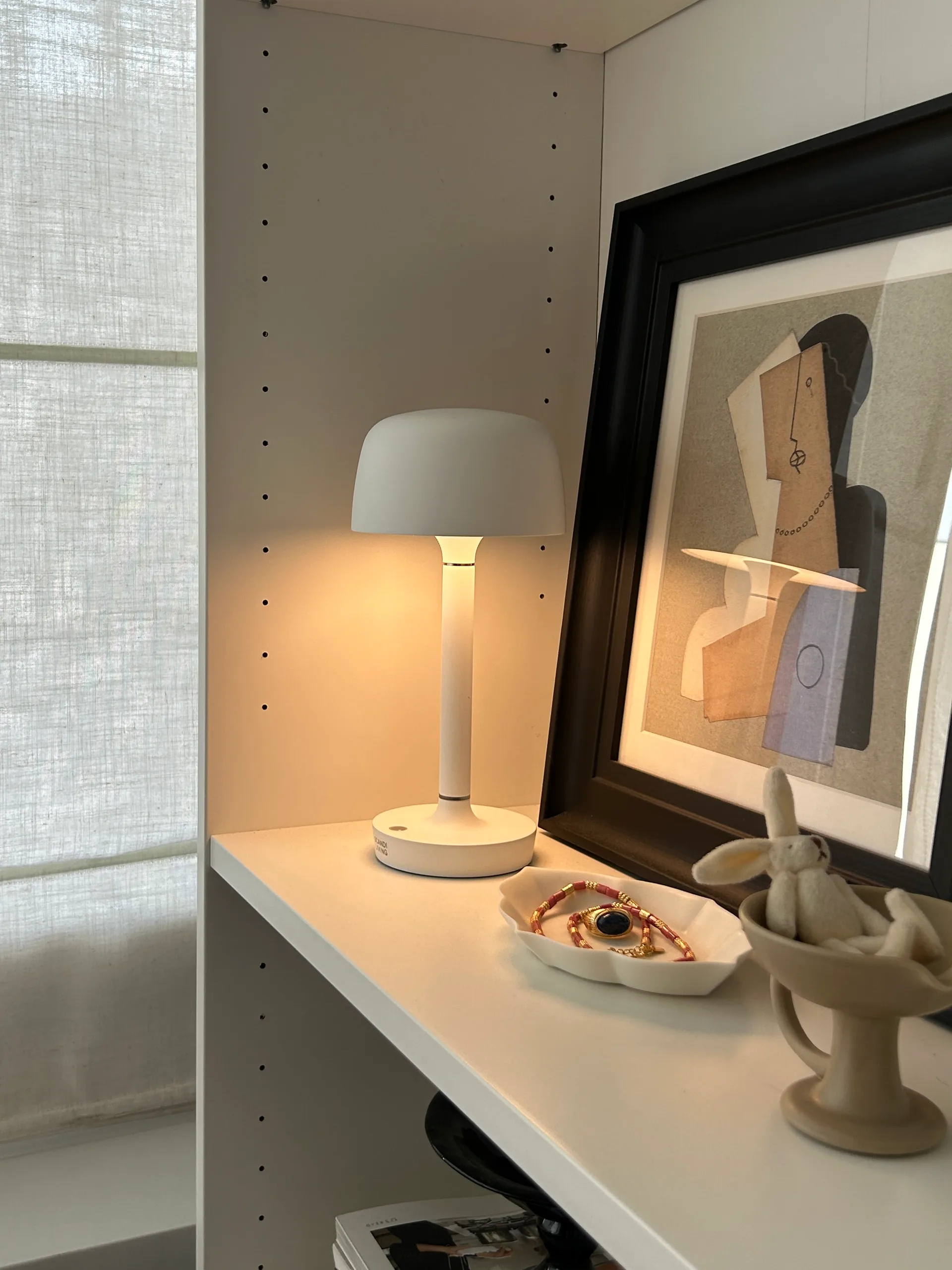 Halo portabel bordslampa 25,5 cm, White Scandi Living