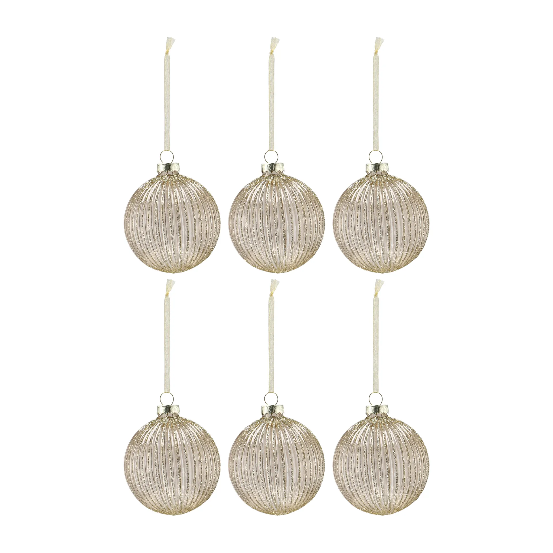 Holiday julgranskula 6-pack, Gold Scandi Living