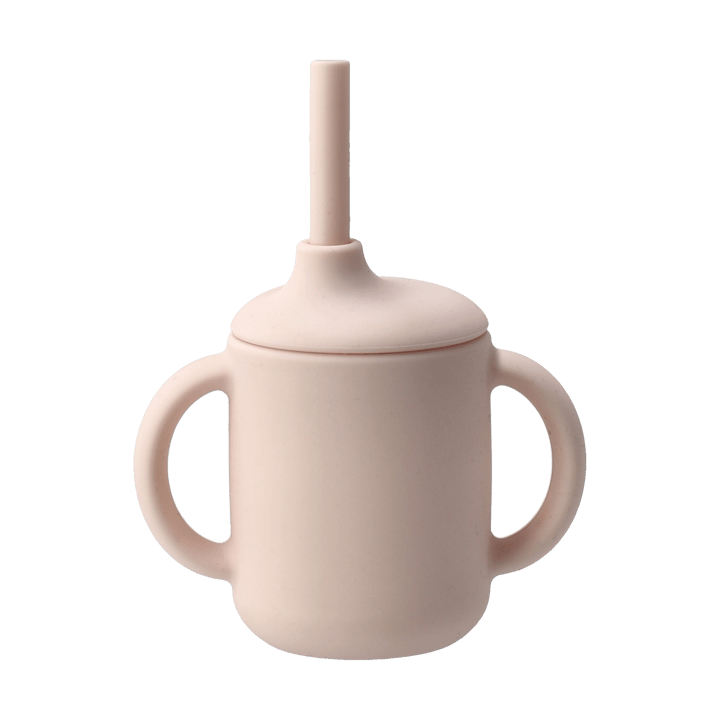 Idun mugg med sugrör silikon 120 ml - Blush - Scandi Living