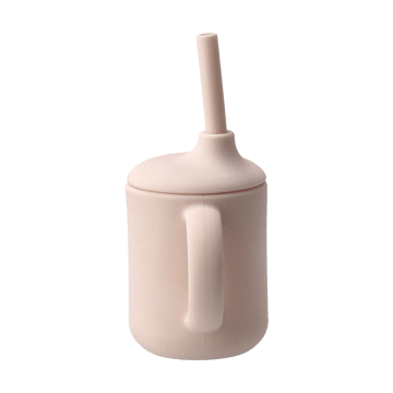 Idun mugg med sugrör silikon 120 ml - Blush - Scandi Living