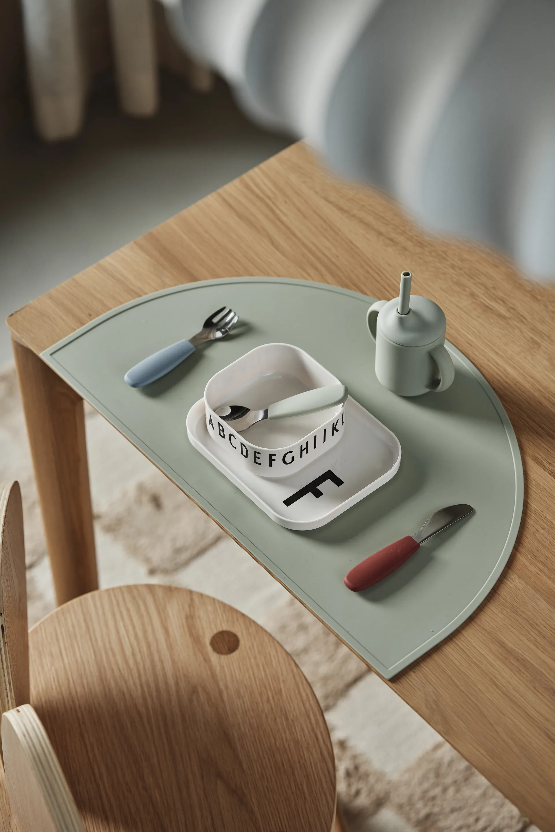 Idun mugg med sugrör silikon 120 ml, Green Scandi Living