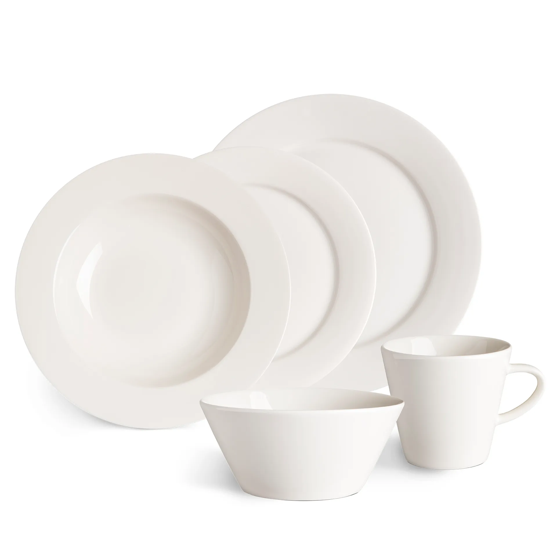 Kalk djup tallrik 23 cm, vit Scandi Living