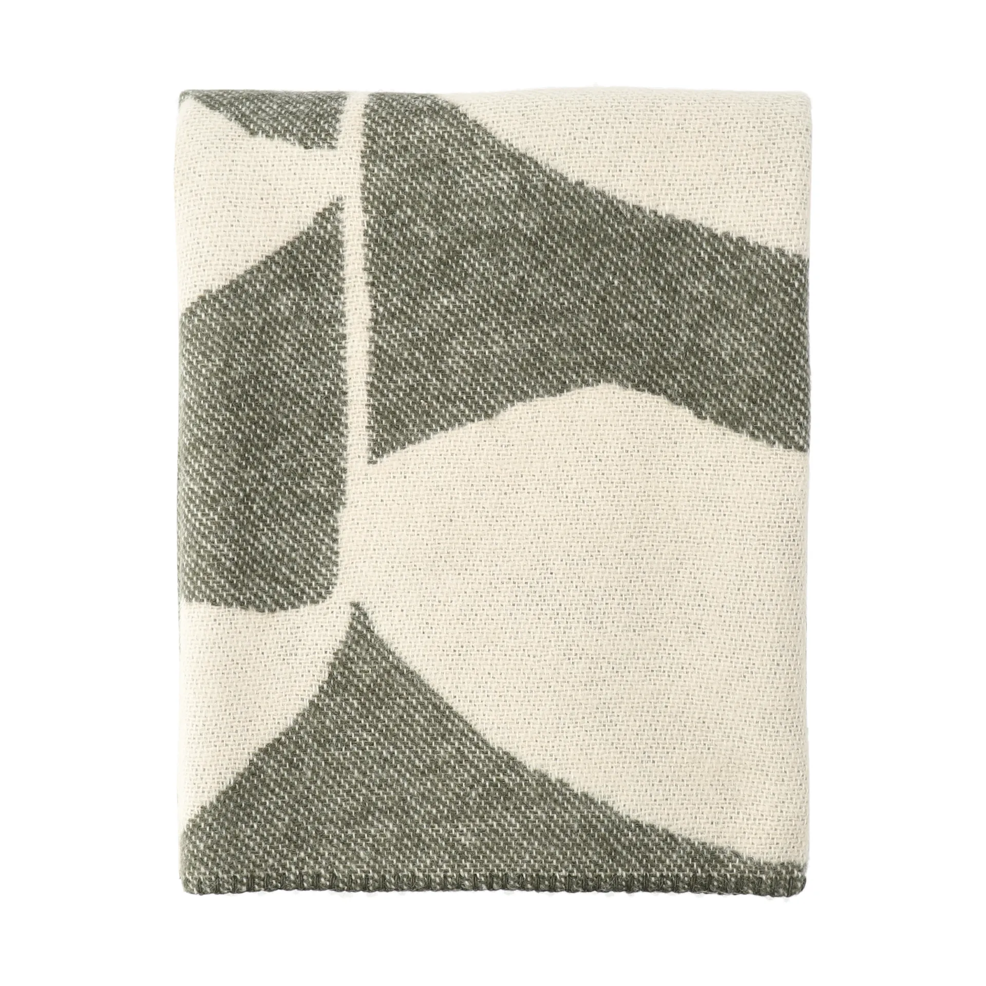 Leaf ullpläd 130x170 cm, Khaki grön Scandi Living