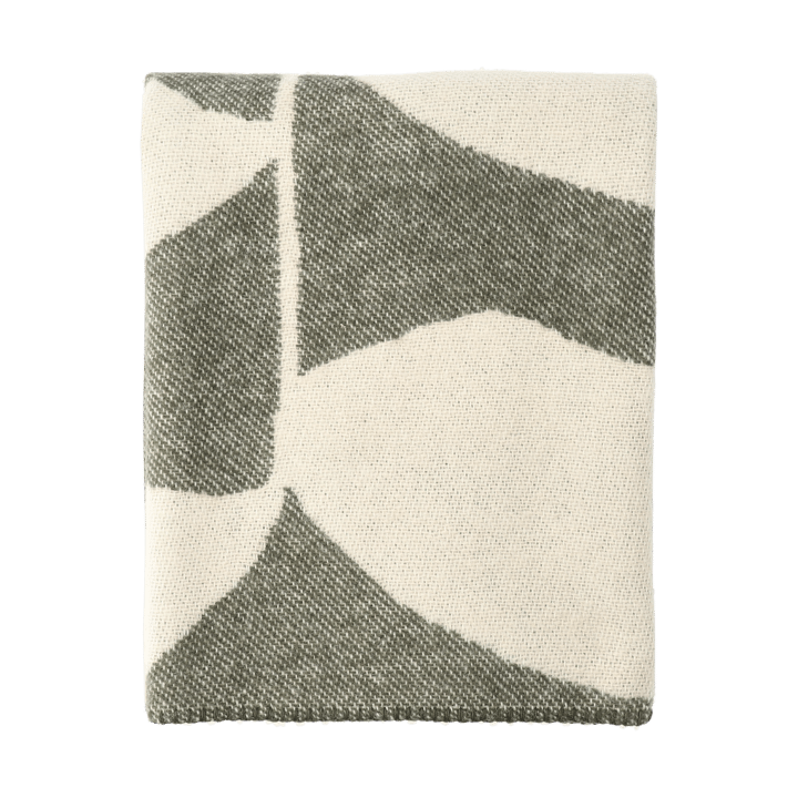 Leaf ullpläd 130x170 cm - Khaki grön - Scandi Living