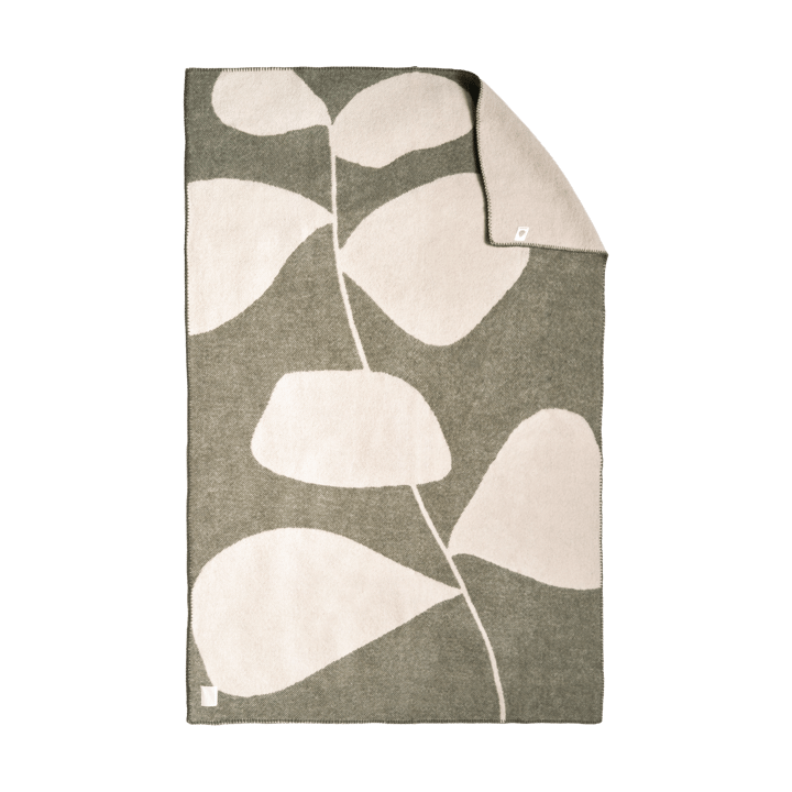 Leaf ullpläd 130x170 cm, Khaki grön Scandi Living