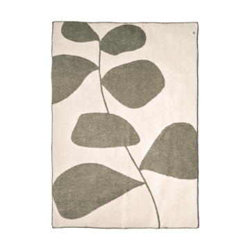 Leaf ullpläd 130x170 cm - Khaki grön - Scandi Living
