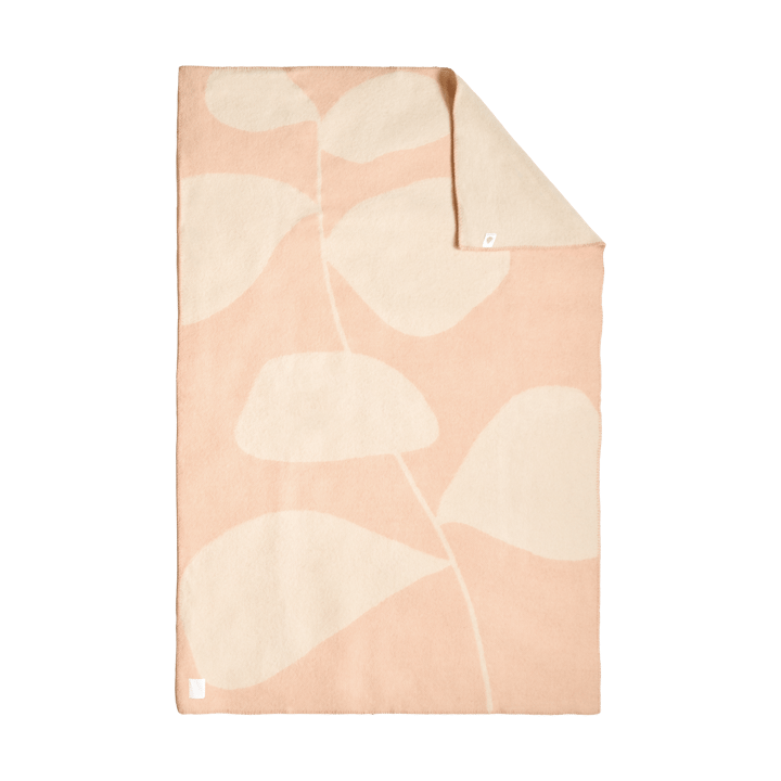 Leaf ullpläd 130x170 cm, Peach Scandi Living