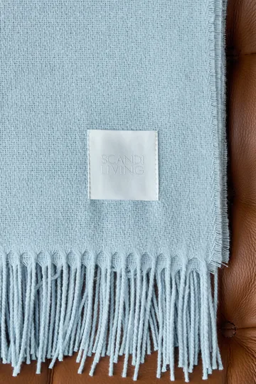 Loom bomullspläd 125x170 cm - Sky blue - Scandi Living