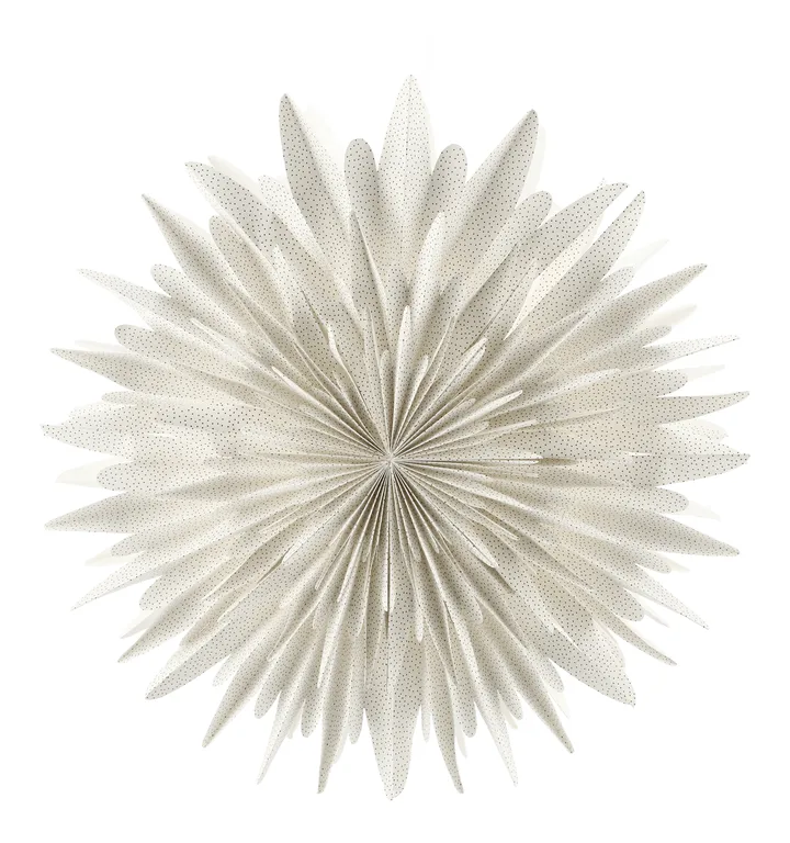 Luna adventsstjärna vit med prickar - 60 cm - Scandi Living