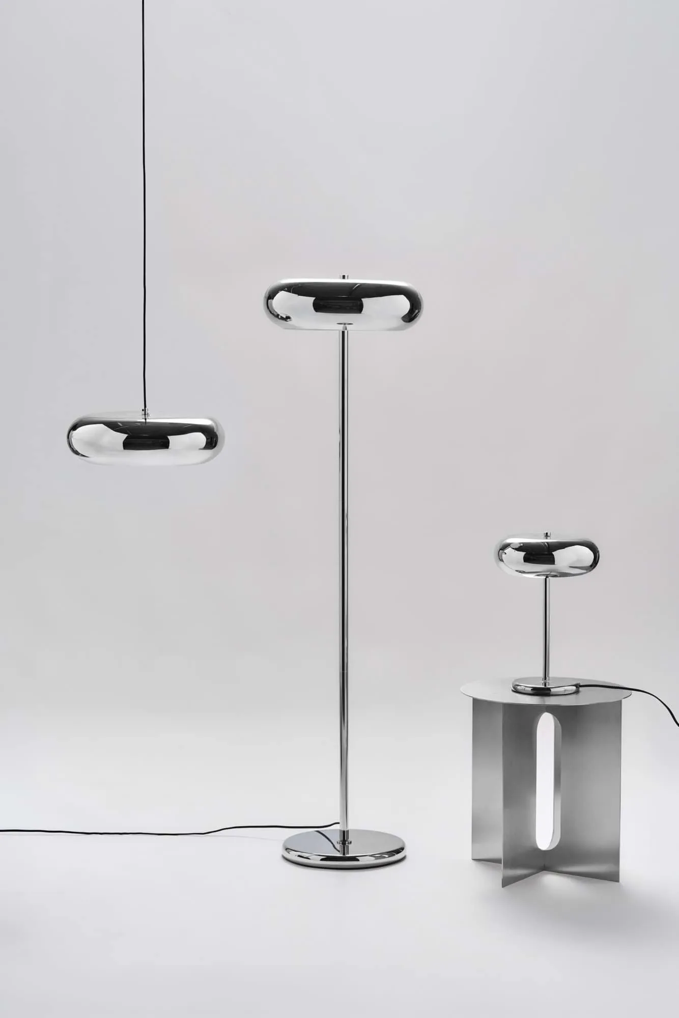 Mono bordslampa, Krom, 38 cm Scandi Living
