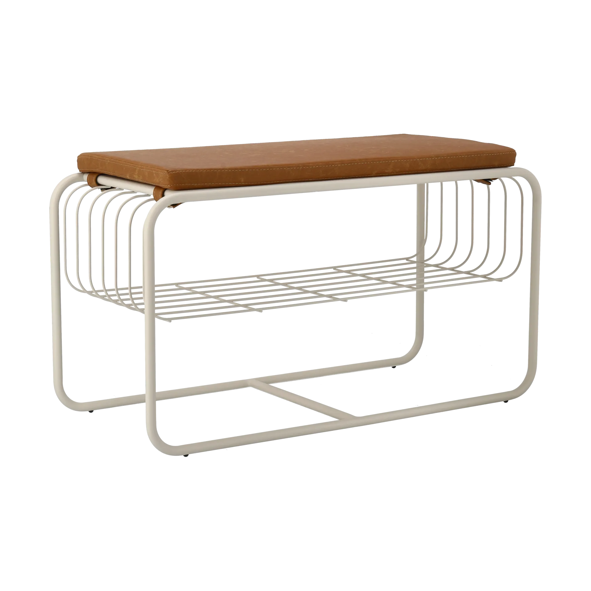 Nod bänk/skohylla 80x36x42 cm, Beige Scandi Living