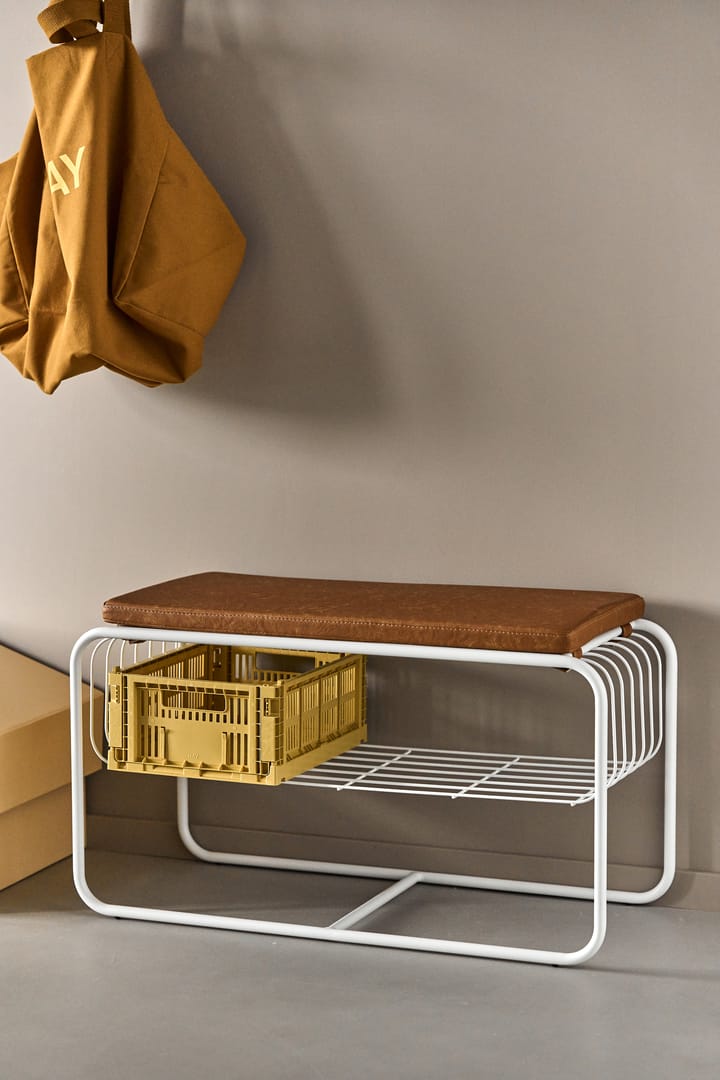 Nod bänk/skohylla 80x36x42 cm, White Scandi Living