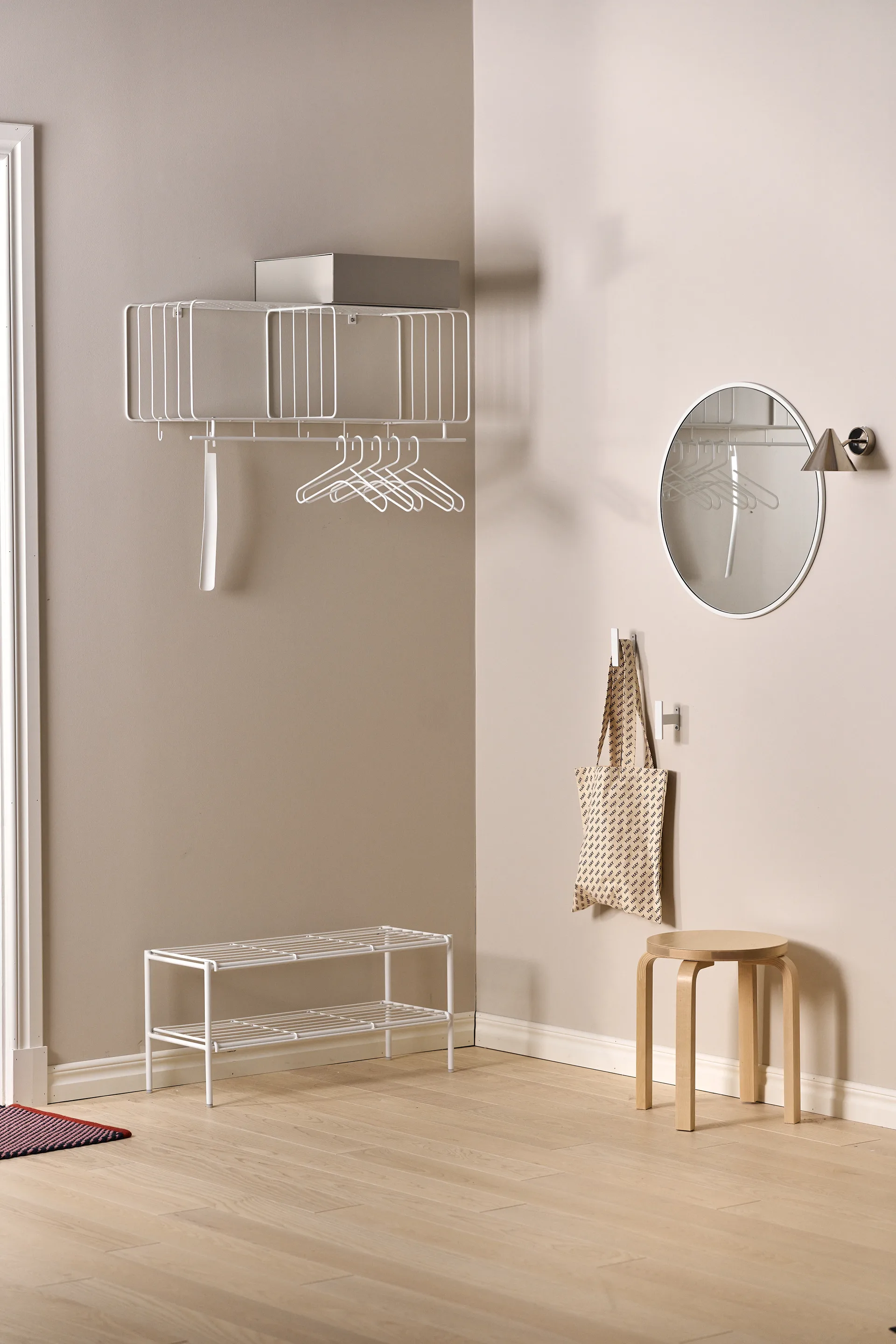 Nod hatthylla 90 cm, White Scandi Living