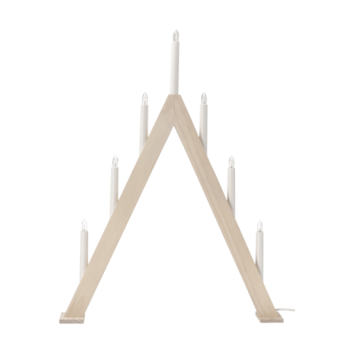Nord adentsljusstake 60 cm, Vitlaserad Scandi Living