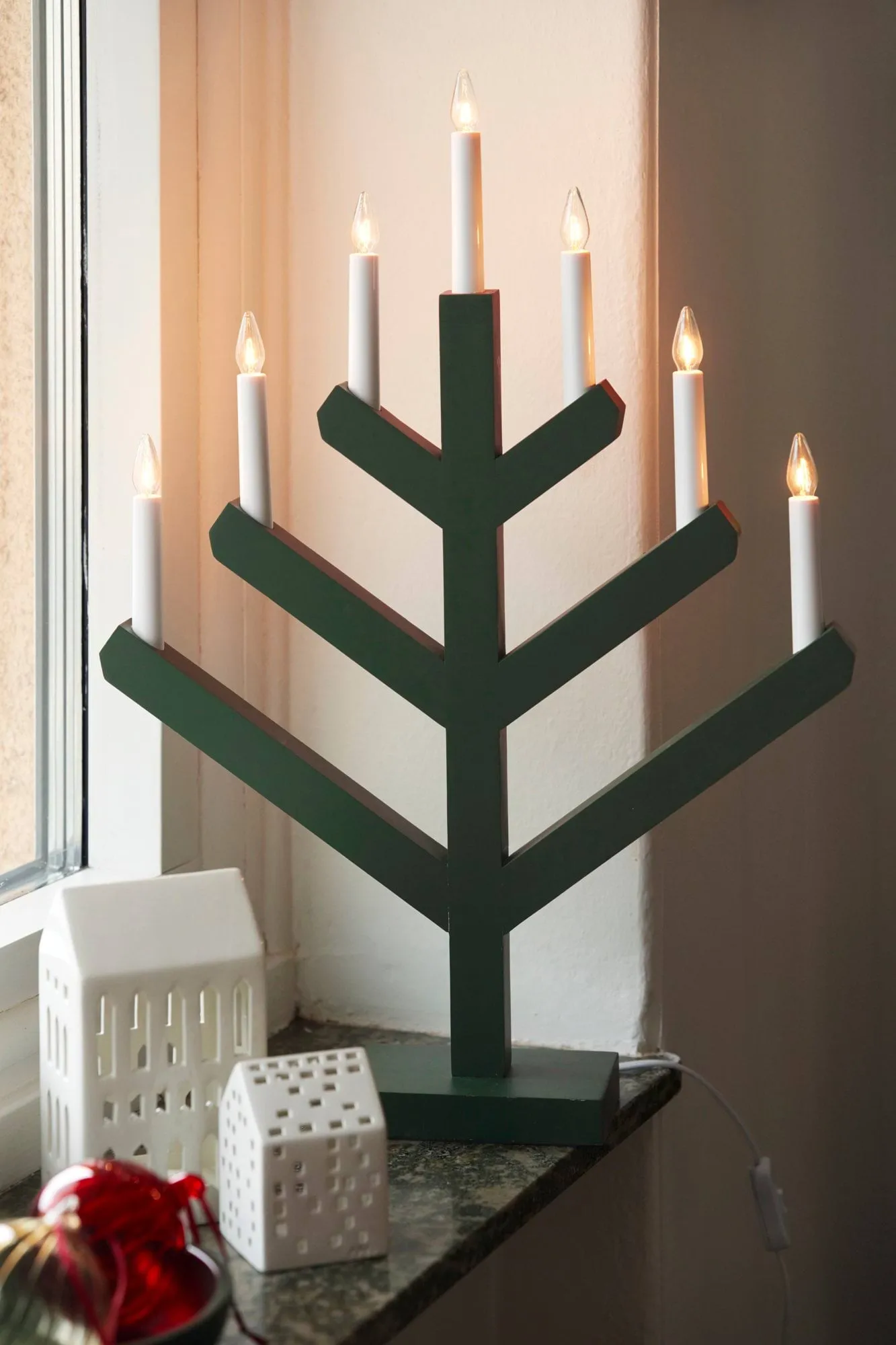 Pine adventsljusstake 62 cm, Grön Scandi Living