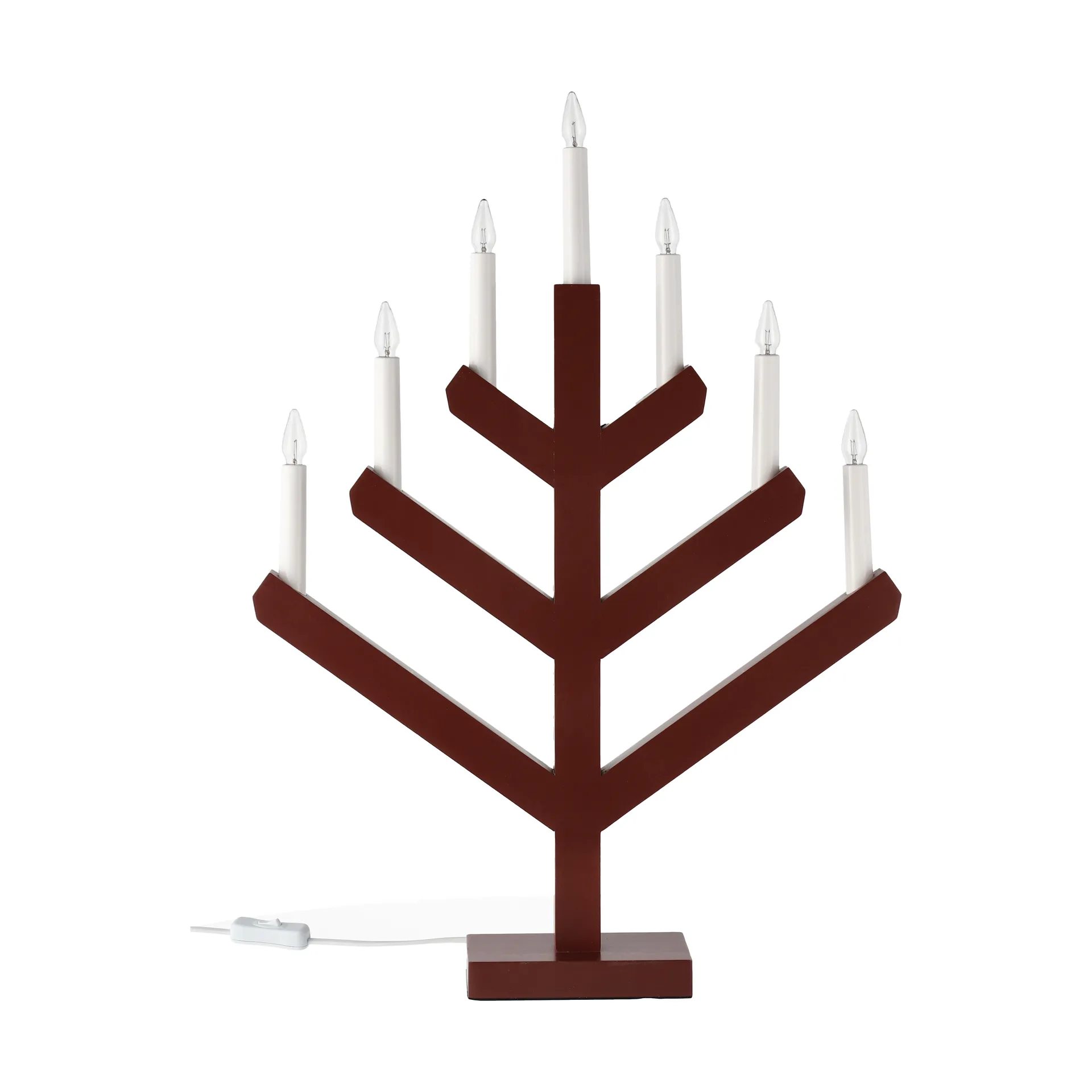 Pine adventsljusstake 62 cm, Röd Scandi Living