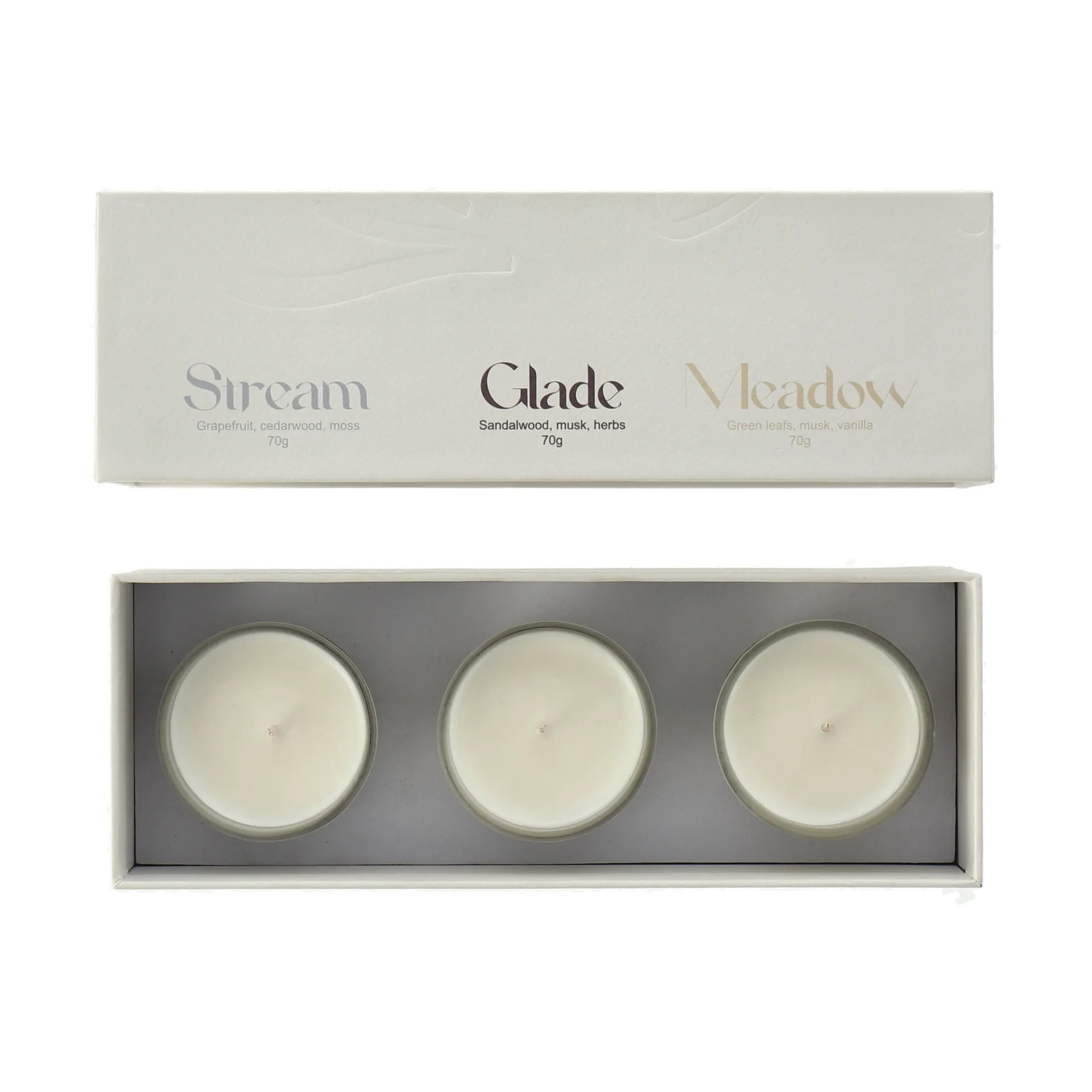 Presentförpackning doftljus 3-pack, 75 g Scandi Living