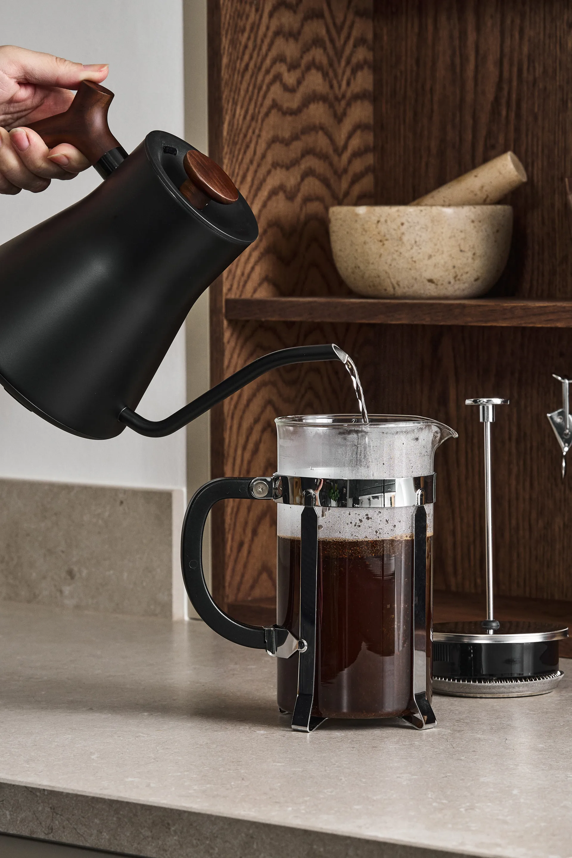 Ridge mortel Ø14x7 cm, Marmor Scandi Living