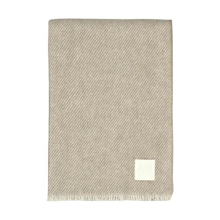 Row randig ullpläd - Beige, 120x185 cm - Scandi Living