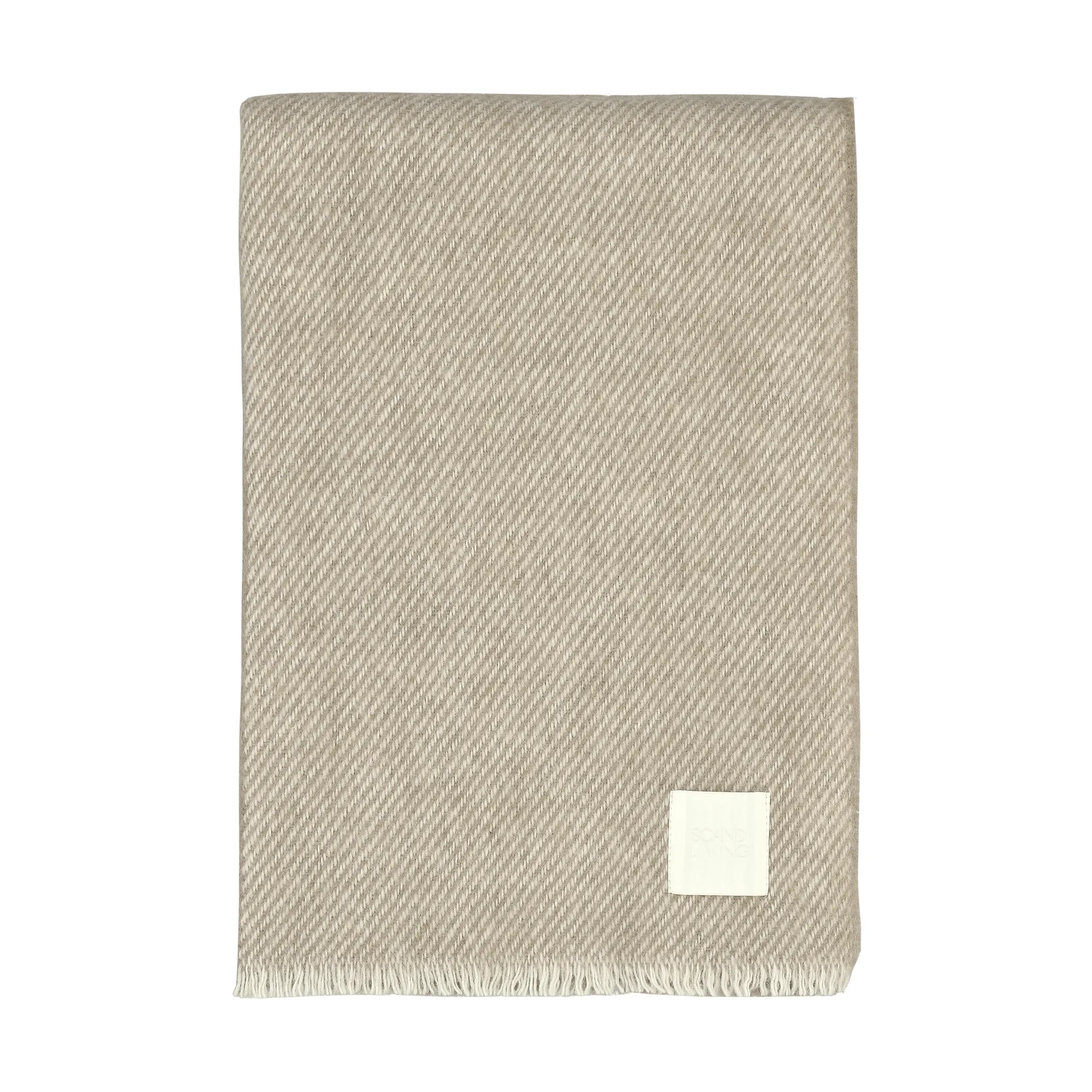 Row ullpläd, Beige, 120x185 cm Scandi Living