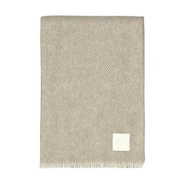 Row ullpläd - Beige, 120x185 cm - Scandi Living