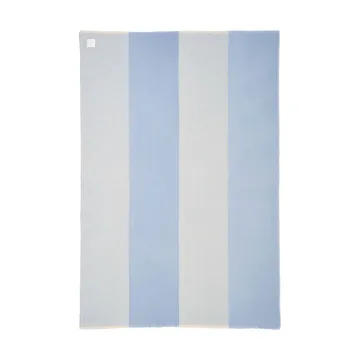 Row ullpläd - Ljusblå, 120x185 cm - Scandi Living