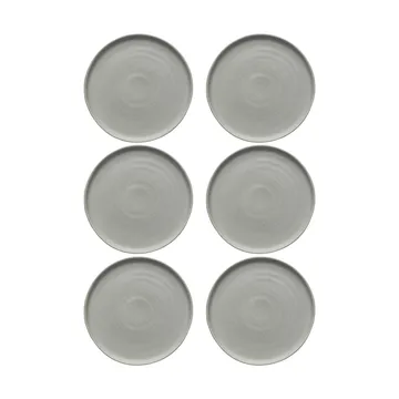 Sandsbro assiett ljusgrå, Ø20 cm, 6-pack - Scandi Living