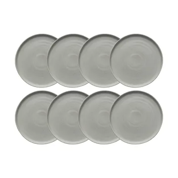 Sandsbro assiett ljusgrå, Ø20 cm, 8-pack - Scandi Living