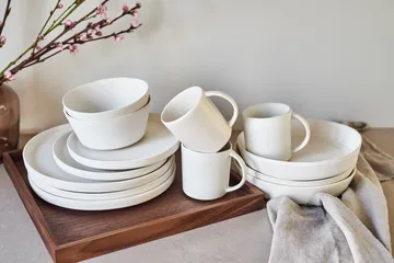 Sandsbro assiett offwhite, Ø20 cm, 4-pack - Scandi Living