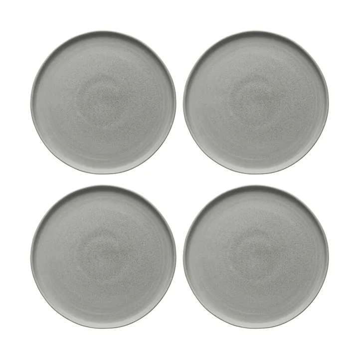 Sandsbro mattallrik ljusgrå, Ø26 cm, 4-pack - Scandi Living