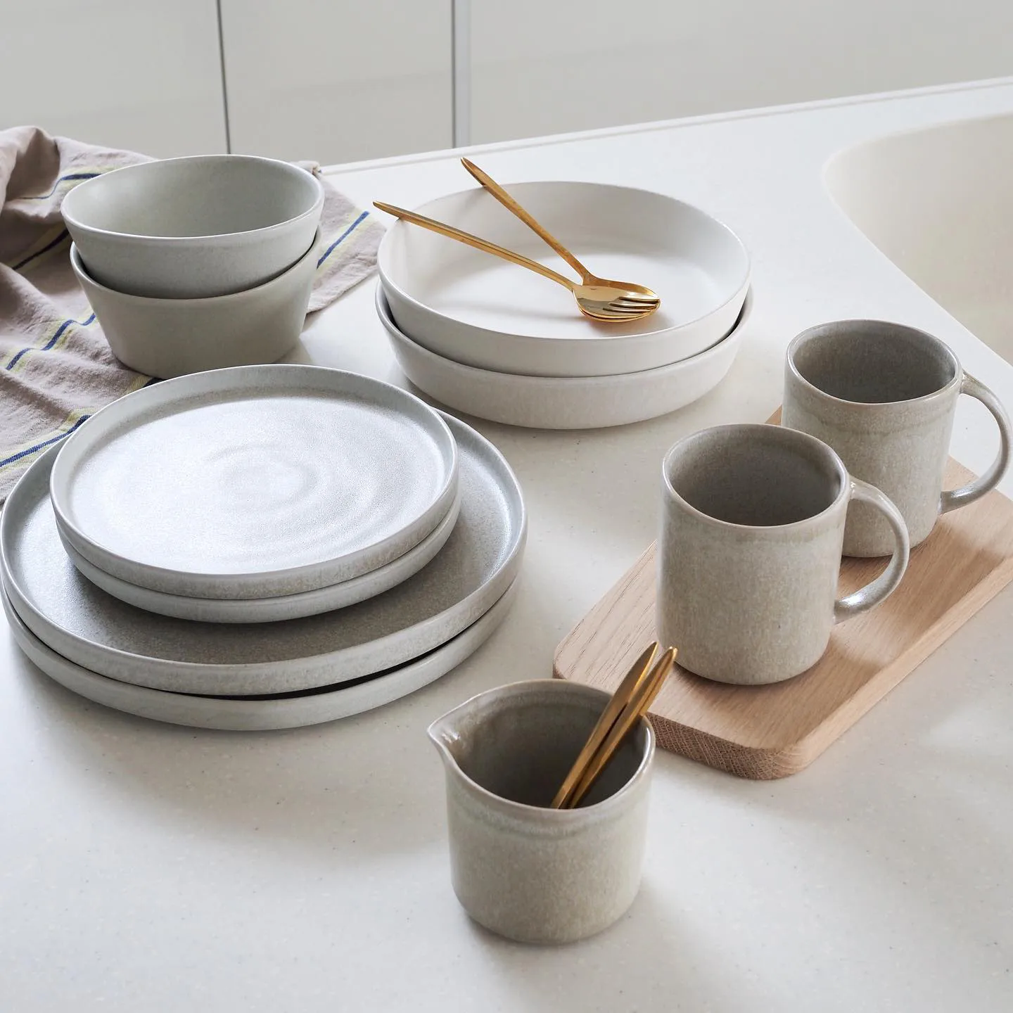 Sandsbro mattallrik ljusgrå, Ø26 cm, 8-pack,  Scandi Living