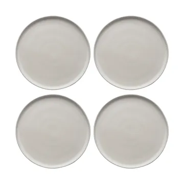 Sandsbro mattallrik offwhite, Ø26 cm, 4-pack - Scandi Living