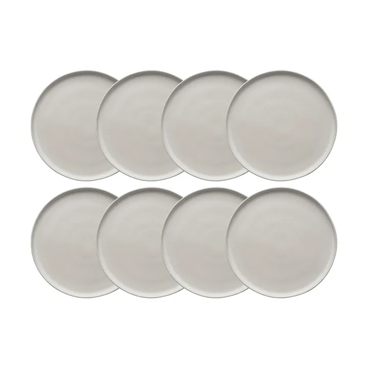 Sandsbro mattallrik offwhite, Ø26 cm, 8-pack - Scandi Living
