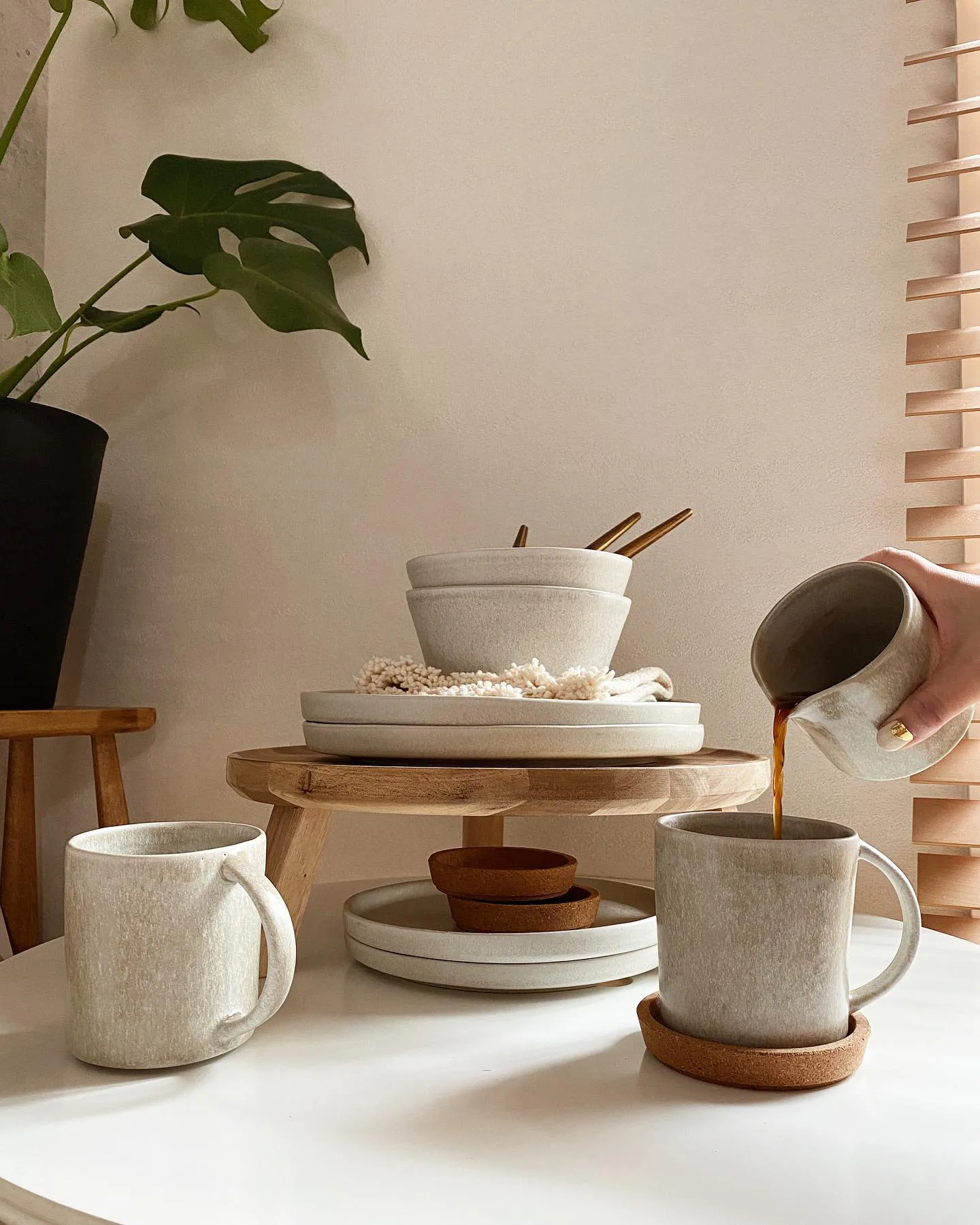 Sandsbro pastatallrik ljusgrå, Ø23 cm, 4-pack Scandi Living