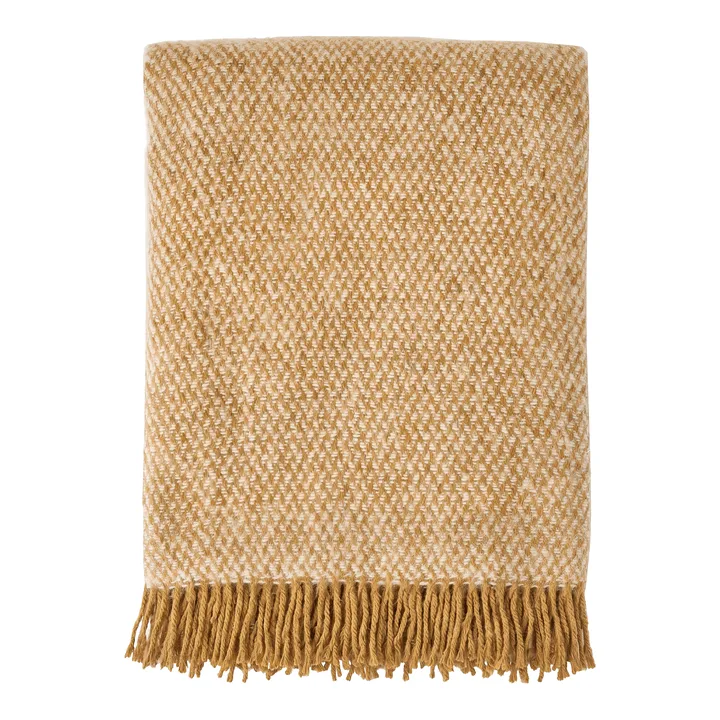 Sandstone ullpläd 130x180 cm - Mustard - Scandi Living