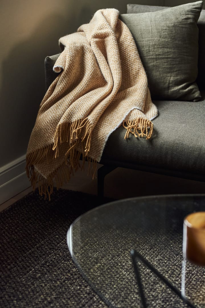 Sandstone ullpläd 130x180 cm, Mustard Scandi Living