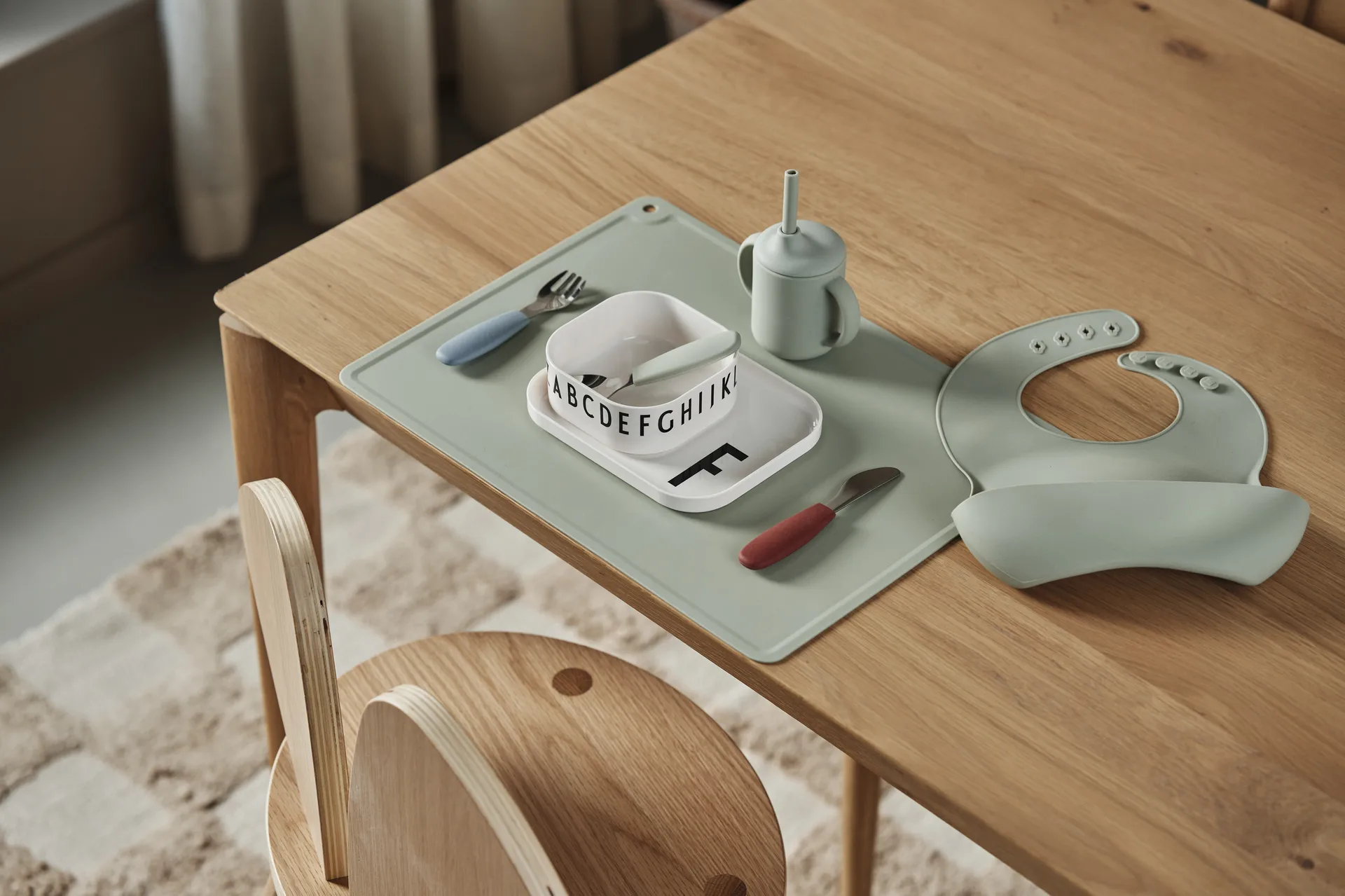 Silly haklapp silikon 2-pack, Green-blue Scandi Living