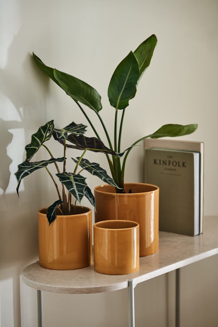 Sleek kruka Ø12 cm - Mustard - Scandi Living