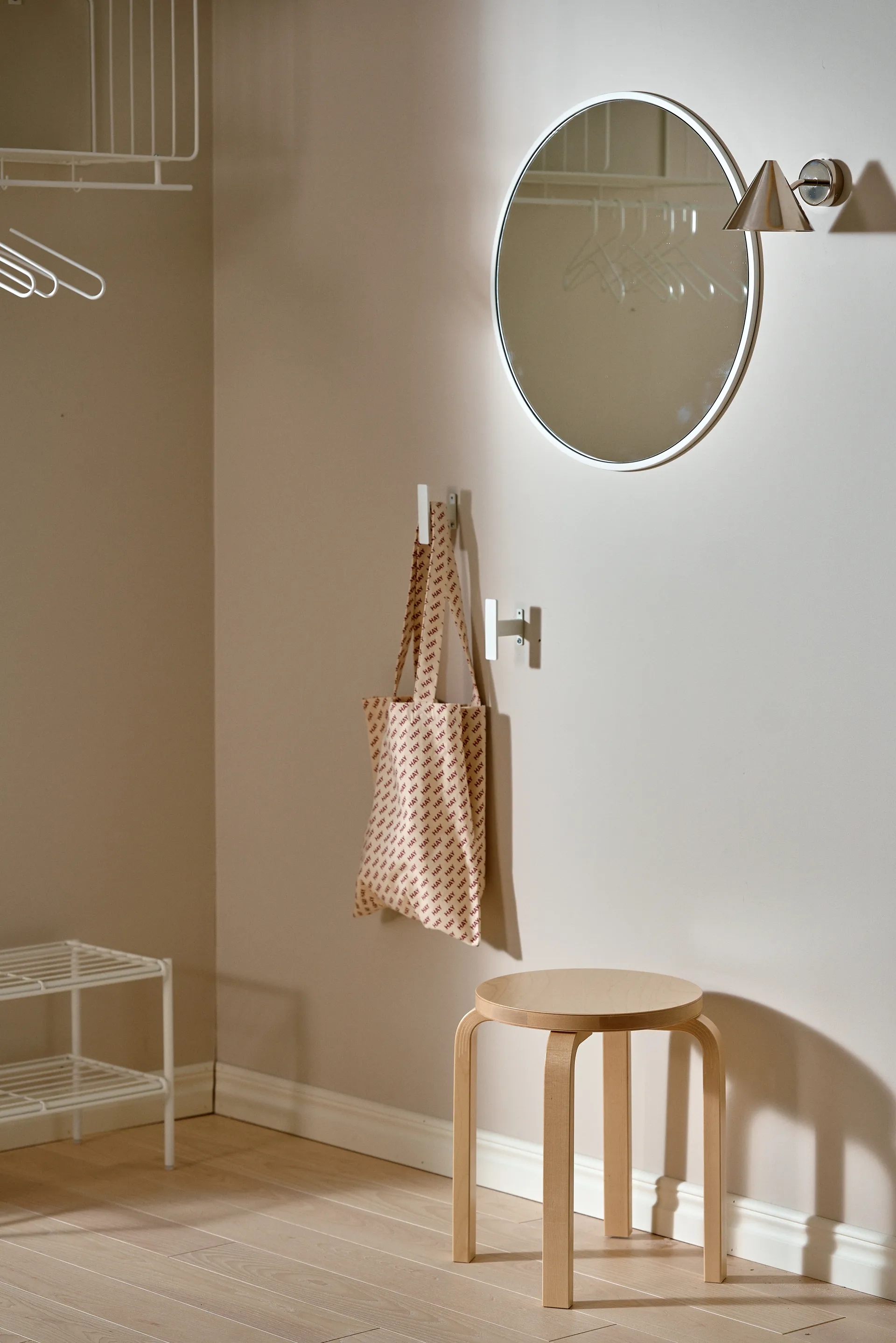 Sphere spegel Ø60 cm, White Scandi Living