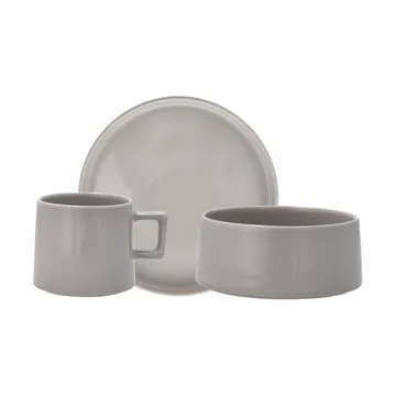 Taper frukostset 12 delar - Ljusgrå - Scandi Living