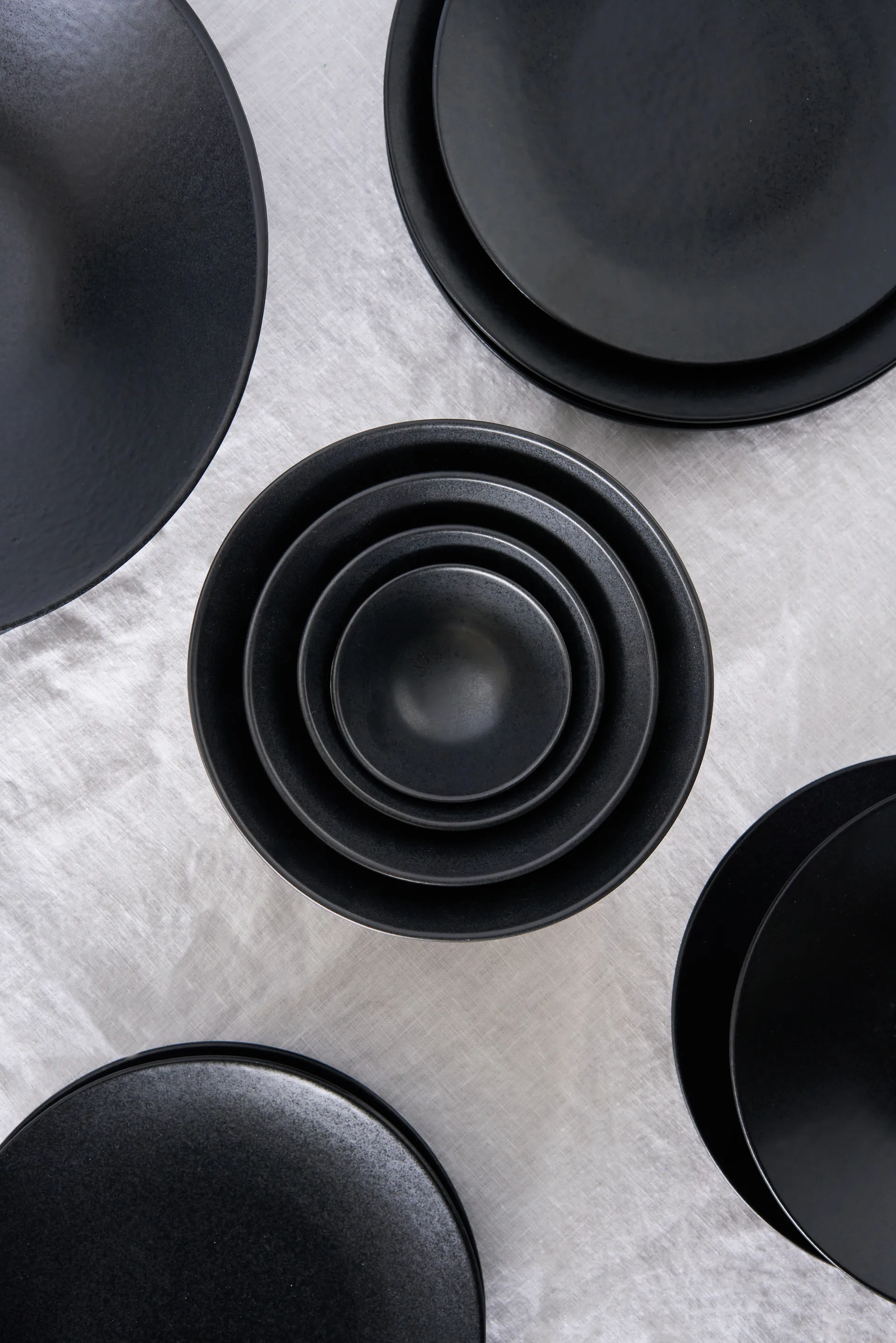 Terra serveringsskål, Svart stengods, Ø12 cm Scandi Living