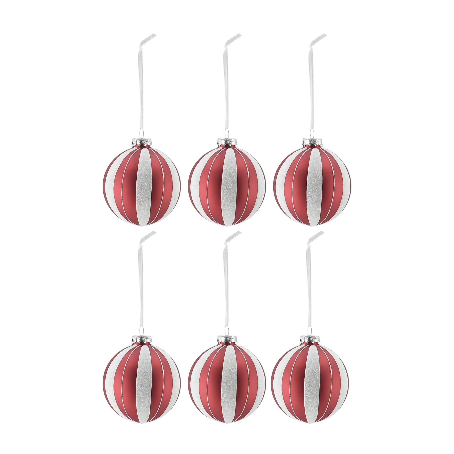 Tradition julgranskula 6-pack, Red/white Scandi Living