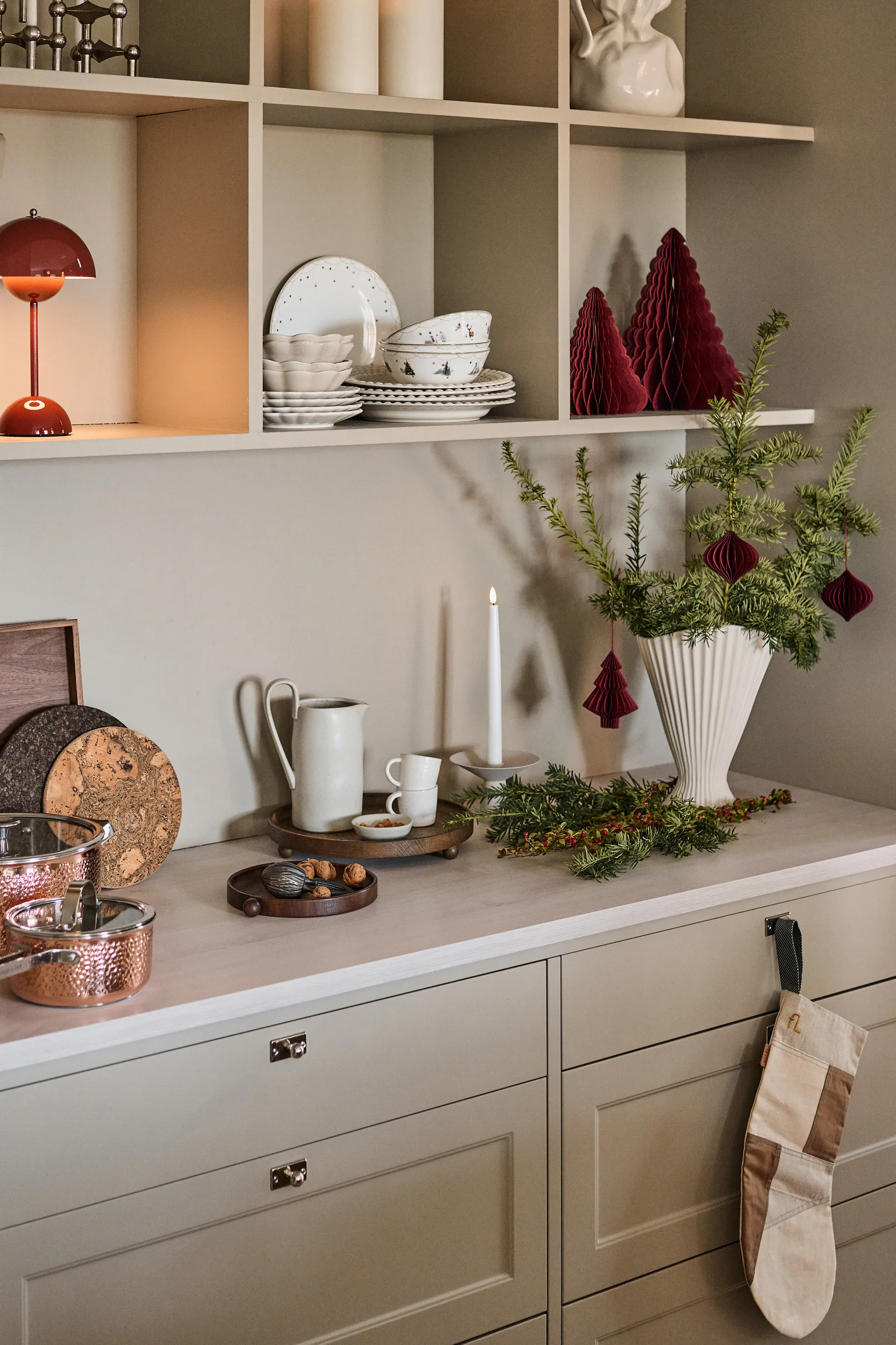 Trees juldekoration 2-pack, Red Scandi Living