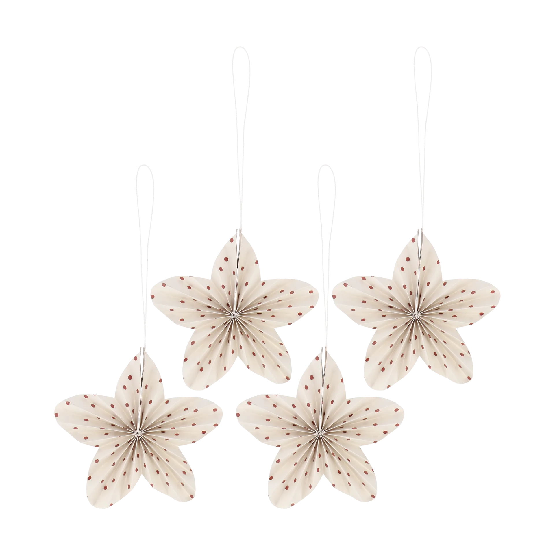Twinkle julgranshänge 4-pack, Röd prickig Scandi Living
