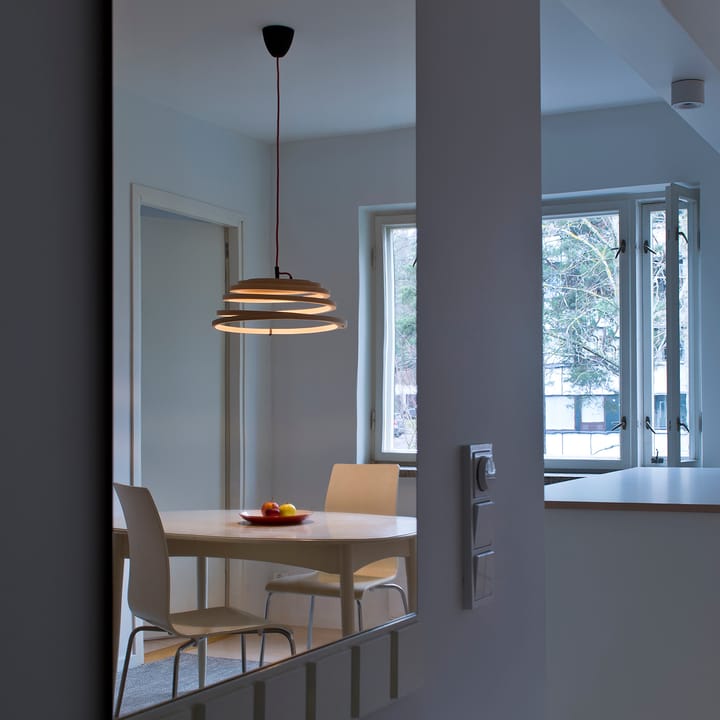 Aspiro 8000 taklampa röd sladd, Natural birch Secto Design