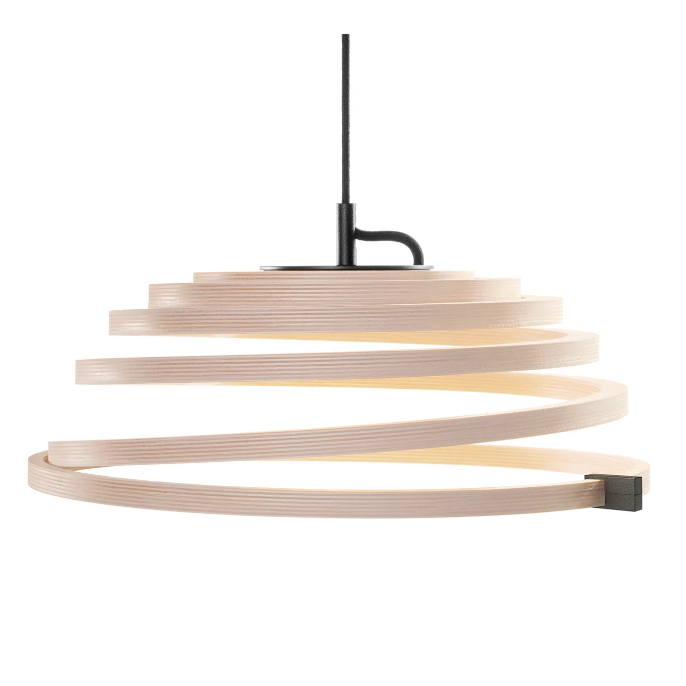 Aspiro 8000 taklampa svart sladd, Natural birch Secto Design