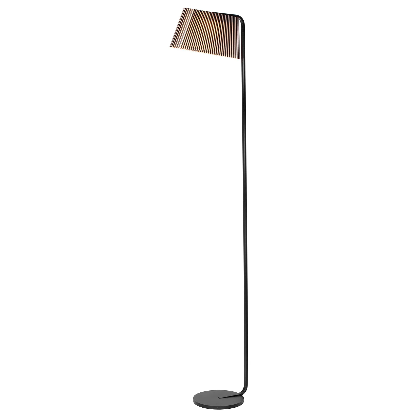 Owalo 7010 golvlampa, Black laminated Secto Design