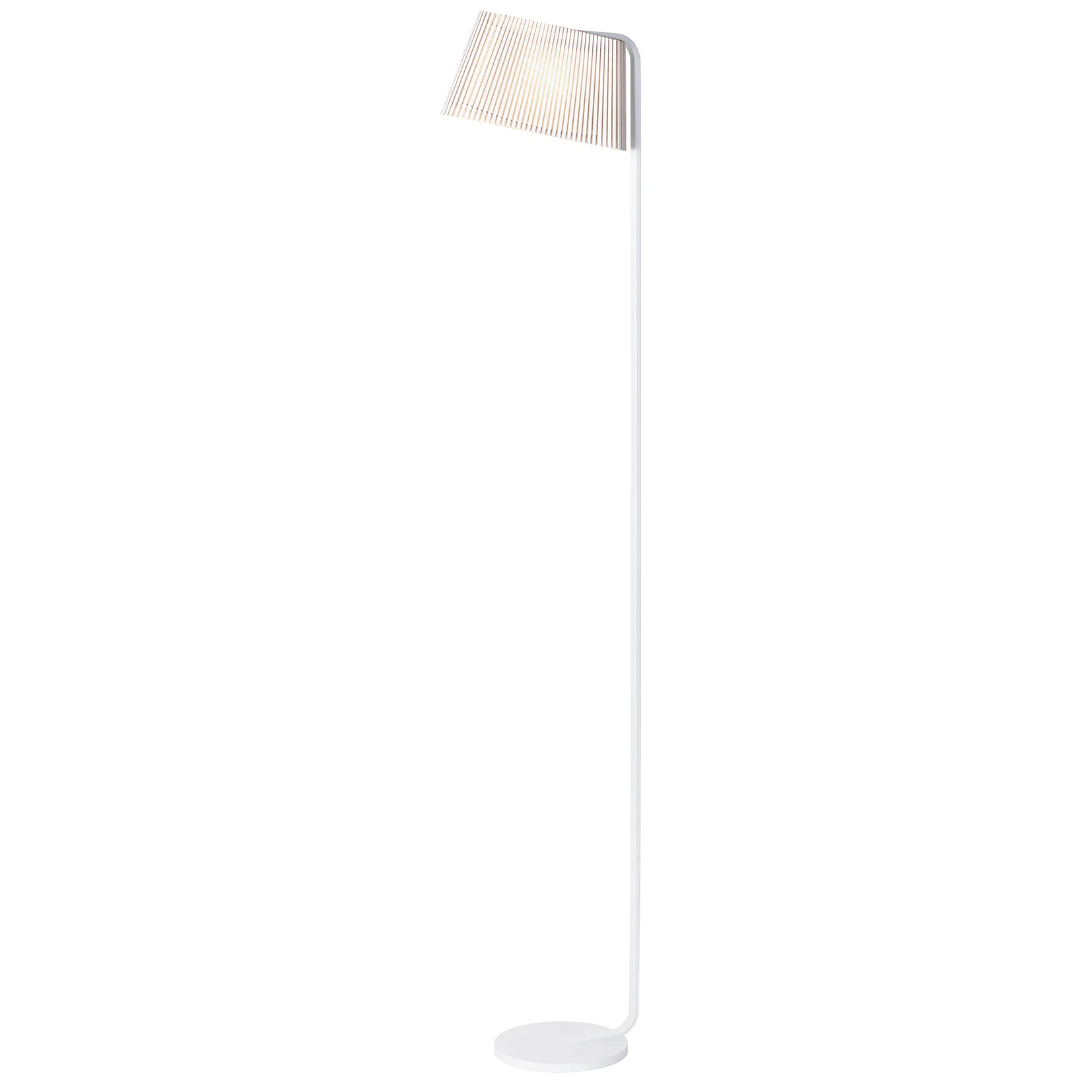 Owalo 7010 golvlampa, White laminated Secto Design